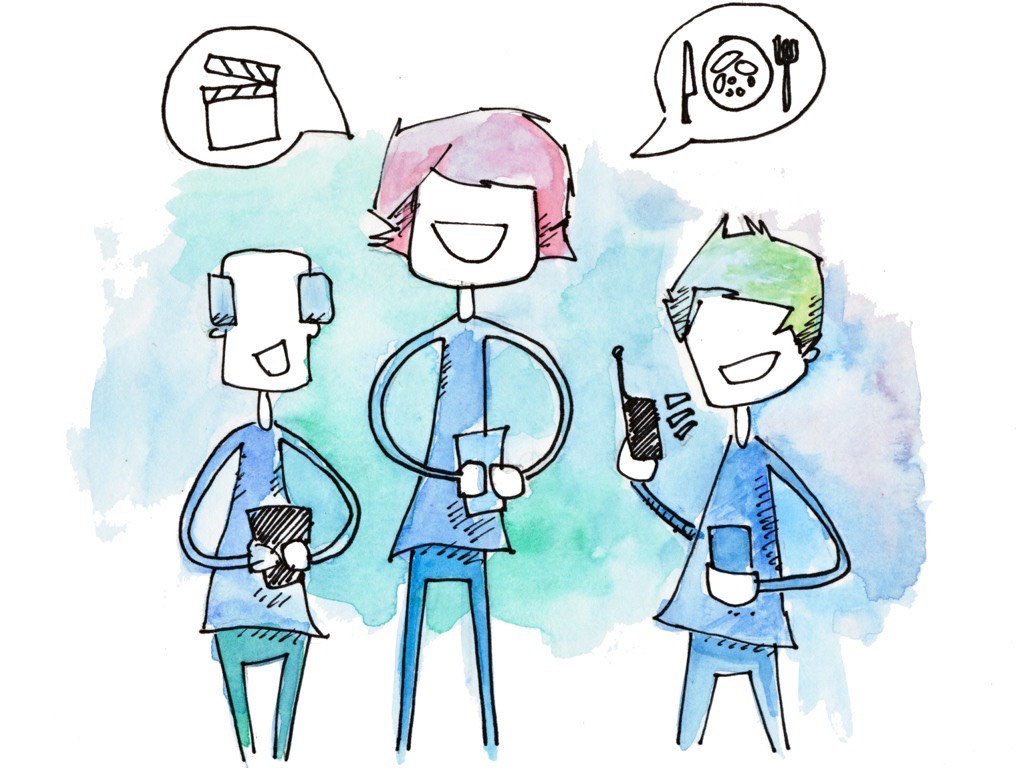 Crew members using On Set Updates